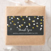 Silver Gold Chalkboard Confetti Wedels Labels (Insitu)