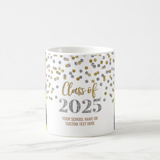 Silver Gold Class of 2025 Coffee Tasse (Mittel)