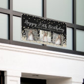 Silver Gold Confetti FotoCollage 25. Geburtstag Banner (Äußeres Gebäude)