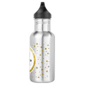 Silver/Gold Confetti Monogramm Trinkflasche (Rechts)