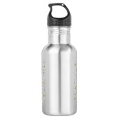 Silver/Gold Confetti Monogramm Trinkflasche (Rückseite)
