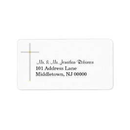 Silver Gold Cross-Adressetiketten Adressaufkleber