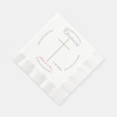 Silver Gold Cross Christine Rosa Name Serviette (Ecke)