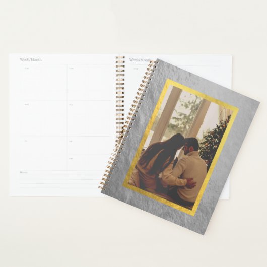 Silver & Gold Custom Foto Planer Notebook (Anzeige)