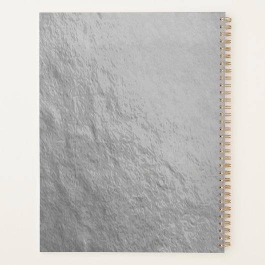 Silver & Gold Custom Foto Planer Notebook (Rückseite)