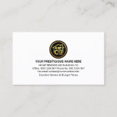 Silver Gold Diagonal Handyman Tools Visitenkarte (Rückseite)