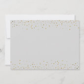 Silver Gold Diamond Kleid Quinceanera Einladung (Rückseite)