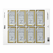 Silver Gold & Diamonds Wedding Wine Label (Vorne)