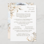 Silver & Gold Eleganter Winter Quinceñera Einladung (Vorne/Hinten)