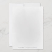 Silver Gold Elegantes Hochzeitskleid Brautparty Einladung (Rückseite)