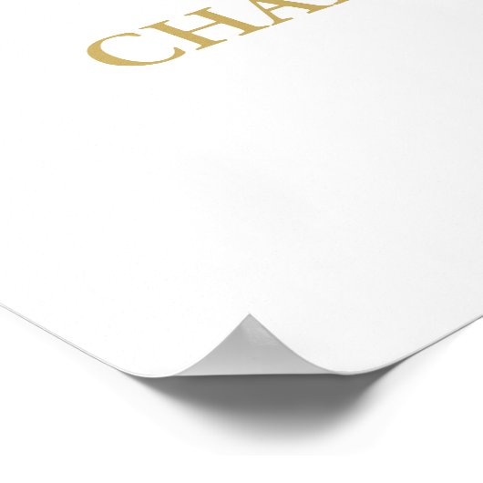 Silver Gold Engagement Party Custom 20 x 30 Poster (Ecke)