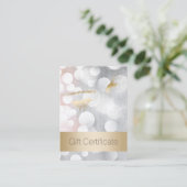 Silver & Gold Eyelash Erweiterungen Geschenkgutsch Rabattkarte (Stehend Vorderseite)