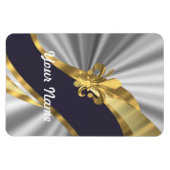 Silver & gold Fleur Lys Magnet (Horizontal)