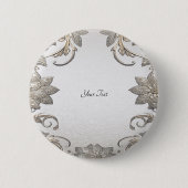 Silver Gold Floral Button (Vorderseite)