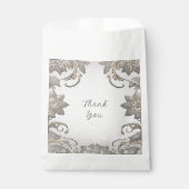 Silver Gold Floral Fevor Bag Geschenktütchen (Vorderseite)