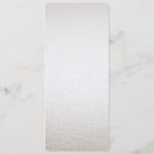 Silver Gold Floral Menu Menükarte (Rückseite)