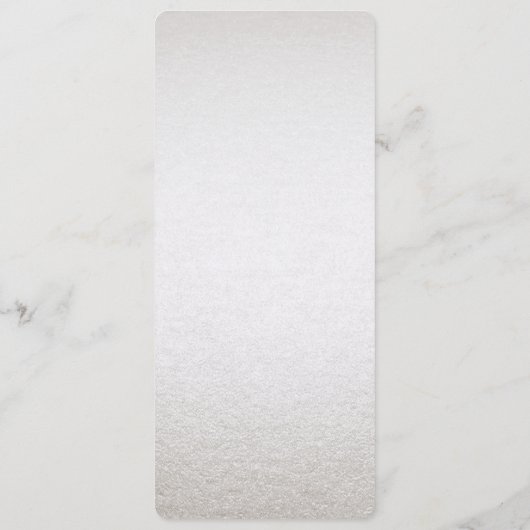 Silver Gold Floral Menu Menükarte (Rückseite)