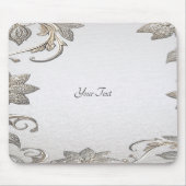 Silver Gold Floral Mousepad (Vorne)