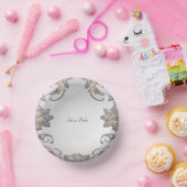 Silver Gold Floral Paper Bowls Pappteller (Party)