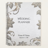 Silver Gold Floral Planner Planer (Vorderseite)