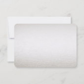 Silver Gold Floral RSVP Card Karte (Rückseite)