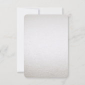 Silver Gold Floral RSVP Card Karte (Rückseite)