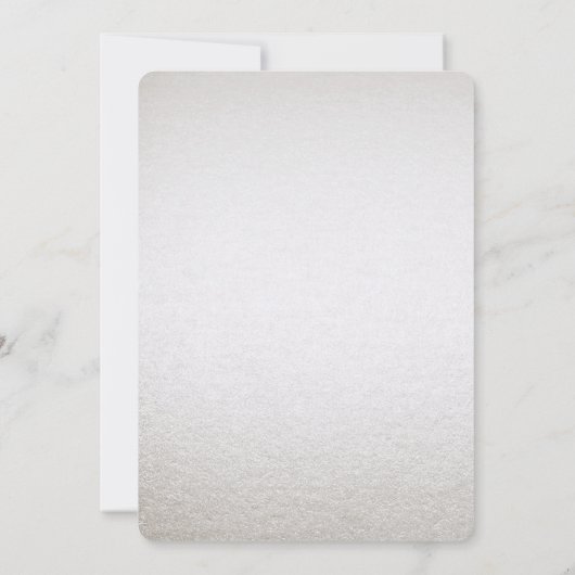 Silver Gold Floral Save the Date (Rückseite)