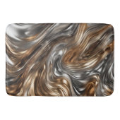 Silver & Gold Flow Moderne Badematte (Vorderseite)