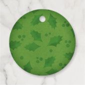 Silver Gold Foil Misteltoe Frohe Weihnachten Geschenkanhänger (Rückseite)