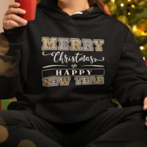 Silver Gold Frohe Weihnachten Glück Neujahr Hoodie