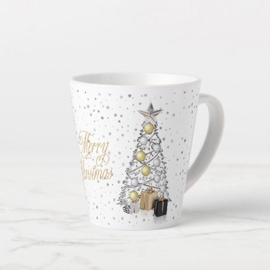 Silver & Gold Frohe Weihnachten Milchtasse (Rechte Ecke)