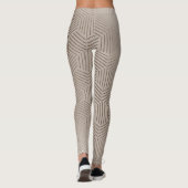Silver/Gold Geometric Designer Frauen Leggings (Rückseite)
