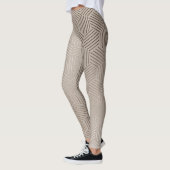 Silver/Gold Geometric Designer Frauen Leggings (Links)