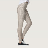 Silver/Gold Geometric Designer Frauen Leggings (Rechts)