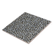 Silver Gold Glitzer Black Leopard Print Fliese (Seite)