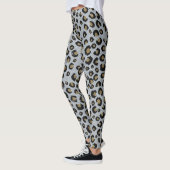 Silver Gold Glitzer Black Leopard Print Leggings (Links)