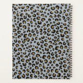 Silver Gold Glitzer Black Leopard Print Planer (Rückseite)