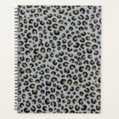 Silver Gold Glitzer Black Leopard Print Planer (Vorderseite)