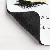 Silver Gold Glitzer Branding Beauty Lashes White Mousepad (Ecke)