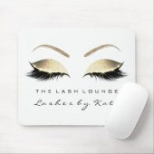 Silver Gold Glitzer Branding Beauty Lashes White Mousepad (Mit Mouse)