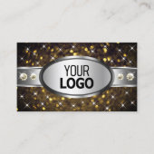 Silver Gold Glitzer Sparkle Stars Juwelen mit Logo Visitenkarte (Vorderseite)