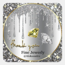 Silver Gold Glitzer Tropfen