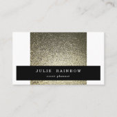 Silver Gold Glitzer V3 Moderner Trendy Event Plane Visitenkarte (Vorderseite)