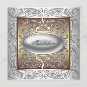 Silver Gold Jeden Anlaß Party Einladung