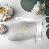 Silver Gold Lotus Yoga Meditation Instructor Zitat Postkarte