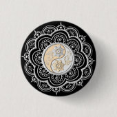 Silver & Gold Mandala Button (Vorderseite)