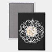 Silver & Gold Mandala Magnet (Vorderseite/Rückseite)