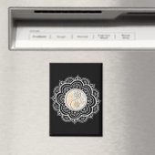 Silver & Gold Mandala Magnet (In Situ (Geschirrspüler))