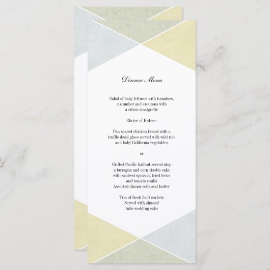 Silver Gold Metal Look Industrial Chic Menü Menükarte (Vorne/Hinten)