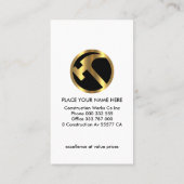 Silver Gold Metallwerk Visitenkarte (Rückseite)